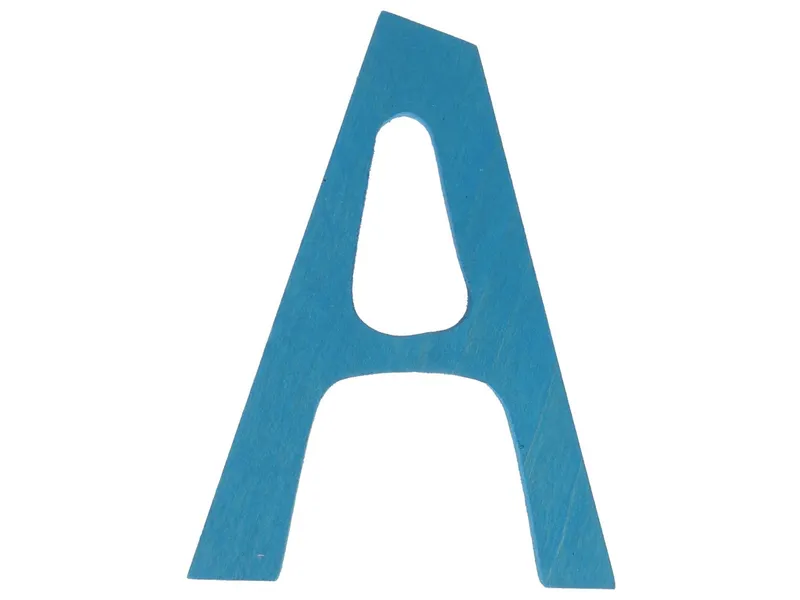 Grimms Grimms Anthroposophisches A Buchstabe aus Lindenholz, bunt lasiert Maße 7,5 x 6 x 1 cm, Blau, – Produktbild 1 von 1