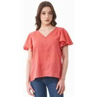 ORGANICATION ORGANICATION Bluse aus Bio-Baumwoll-Voile, Rot(radiant red), – Produktbild 1 von 1