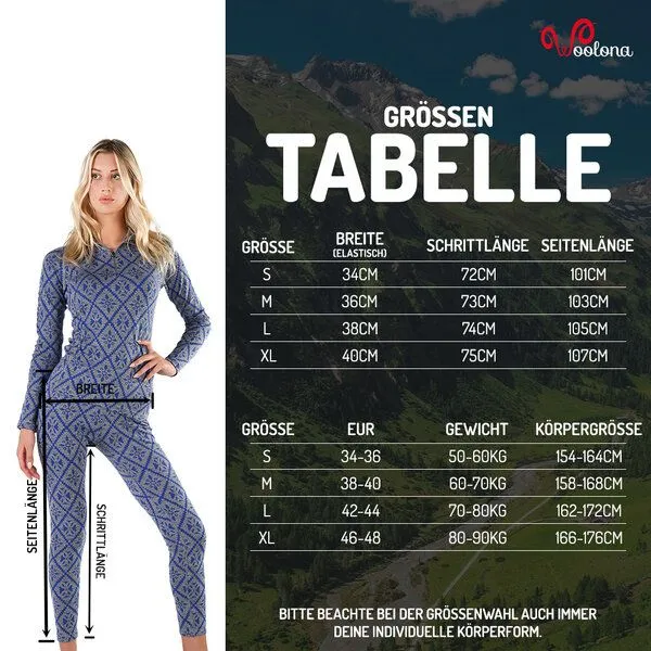 Woolona Woolona Leggings - VENUS - 100% Merinowolle, Pink, – Produktbild 2 von 3
