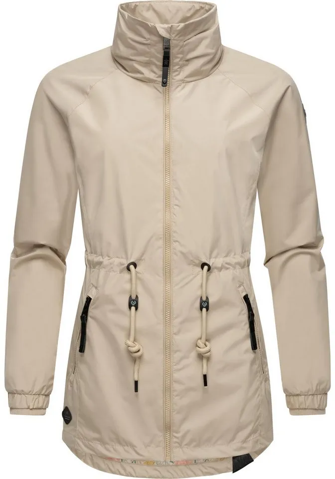ragwear ragwear Outdoorjacke Tacy wasserdichte Damen Übergangsjacke mit hohem Kragen, Braun, – Produktbild 2 von 5