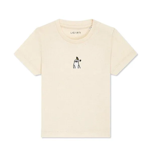 LIGARTI LIGARTI Babyshirt - Heidi der Nymphensittich, Sand, – Produktbild 1 von 3