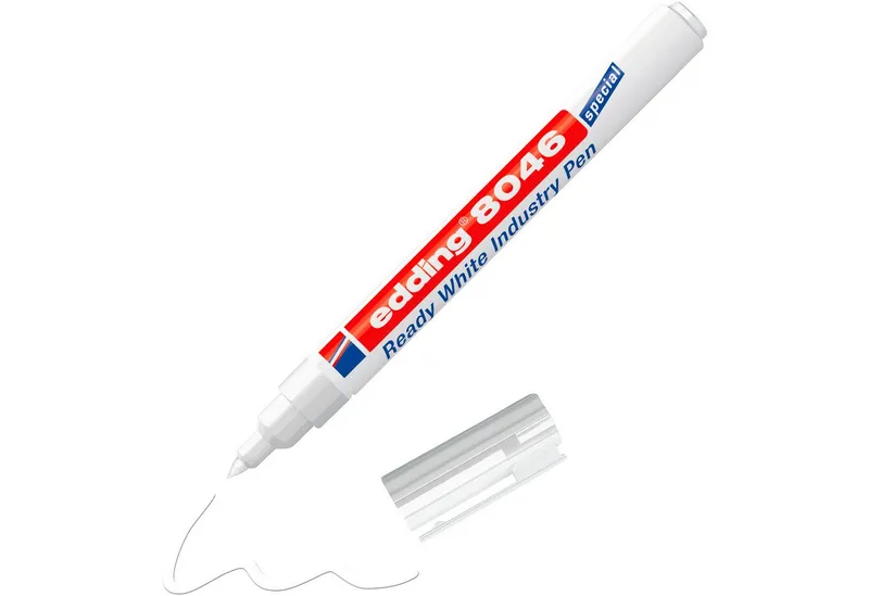 Edding Edding Permanentmarker "8046" Ready industry pen, Weiß, – Produktbild 2 von 4