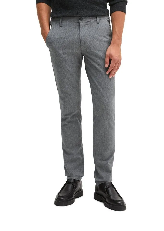 Marc O'Polo Marc O'Polo Chinohose aus elastischem Bio-Baumwoll-Viskose-Mix, Grau, – Produktbild 1 von 5