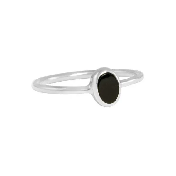 pakilia pakilia Silber Ring oval Fair-Trade und handmade, Schwarz, – Produktbild 4 von 4