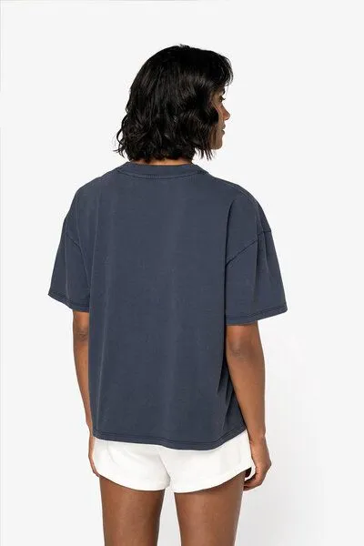 Kultgut Kultgut Biofair- Vegan Vintagelook Shirt- Supersoft 100% Biobaumwolle, Nightblue(blau), – Produktbild 3 von 4