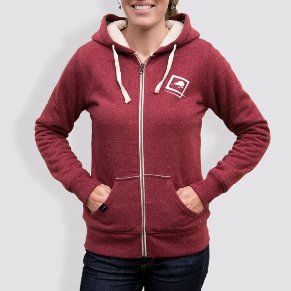 little kiwi little kiwi Damen Hoodie Eingerahmt, Rot - burgundy, – Produktbild 1 von 1