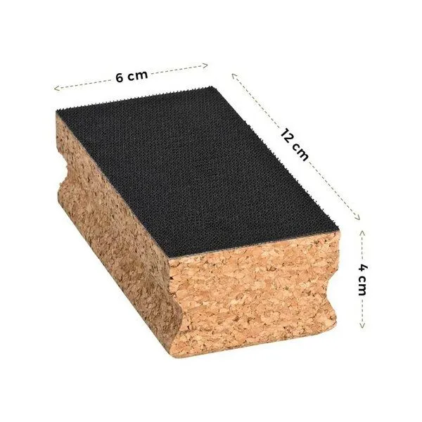 Kork-Deko Kork-Deko 5 er Setz Schleifklötze aus Kork mit Klett und abgerundete Kanten | 12x4x6 cm – Produktbild 1 von 4