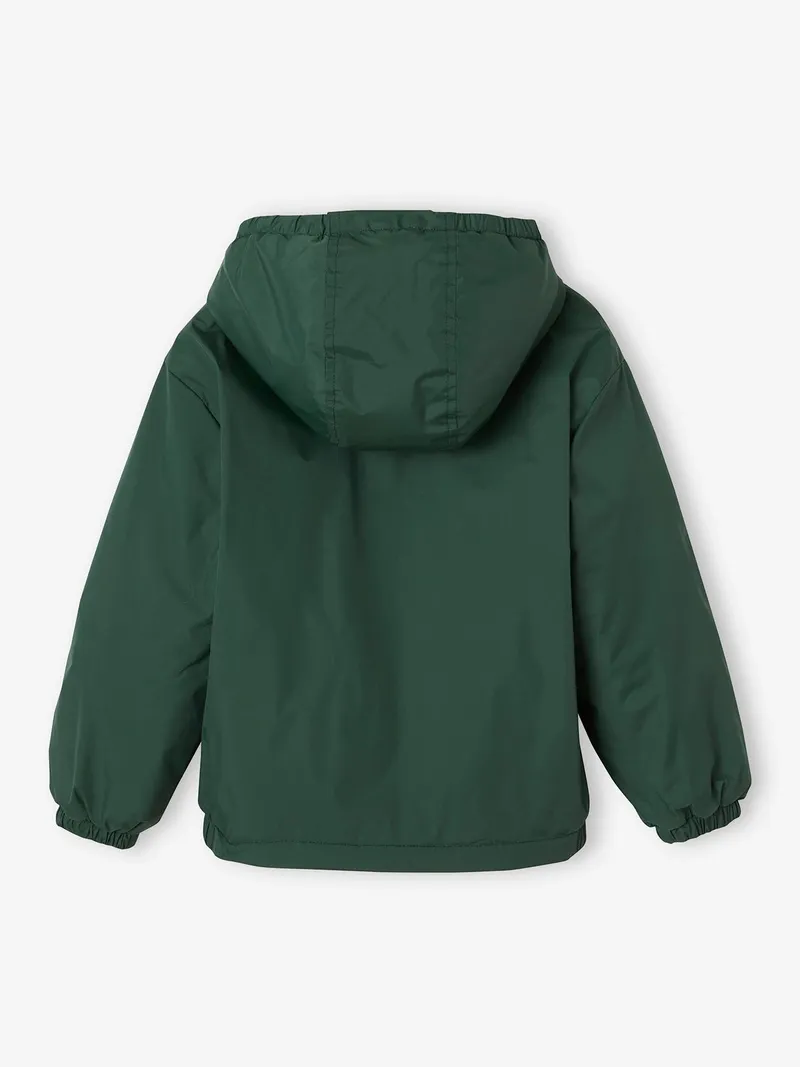 Vertbaudet Übergangsjacke mit Teddyfleecefutter Jungen, Khaki, – Produktbild 2 von 4