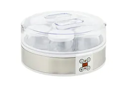 HOMCOM HOMCOM Joghurtbereiter Joghurtmaschine mit Timer, Joghurt-Maker mit Temperatur-Einstellung, 7 Portionsbehälter, je 180 ml, 7 Gläser à 180 ml, automatischer Abschaltung, 20 W – Produktbild 1 von 1