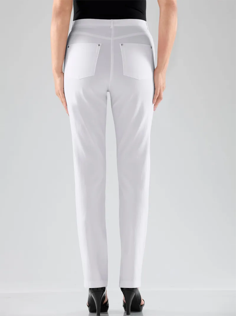 Stehmann Comfort line 5-Pocket-Hose weiß, Weiß, – Produktbild 3 von 3