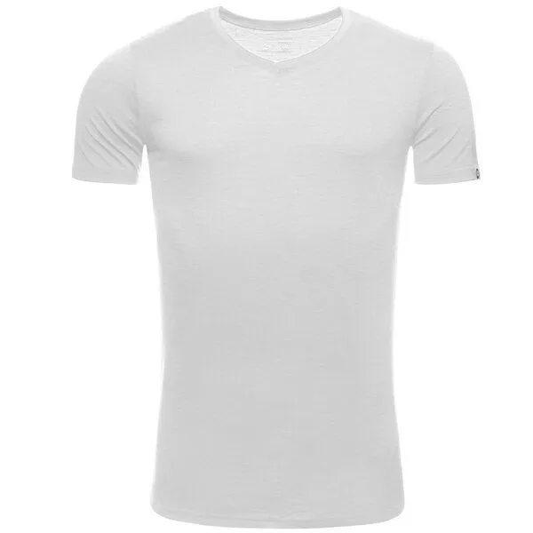 Kaipara - Merino Sportswear Kaipara - Merino Sportswear Merino T-Shirt Kurzarm Slimfit V-Ausschnitt 150, Off-white, – Produktbild 1 von 2