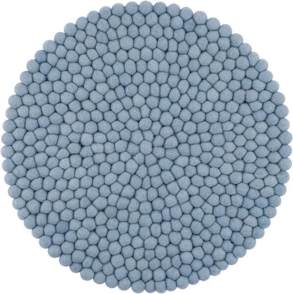 myfelt myfelt Filzkugel Sitzauflage (⌀ 36 cm, 36 x 36 cm), Hellblau (mia), – Produktbild 1 von 4