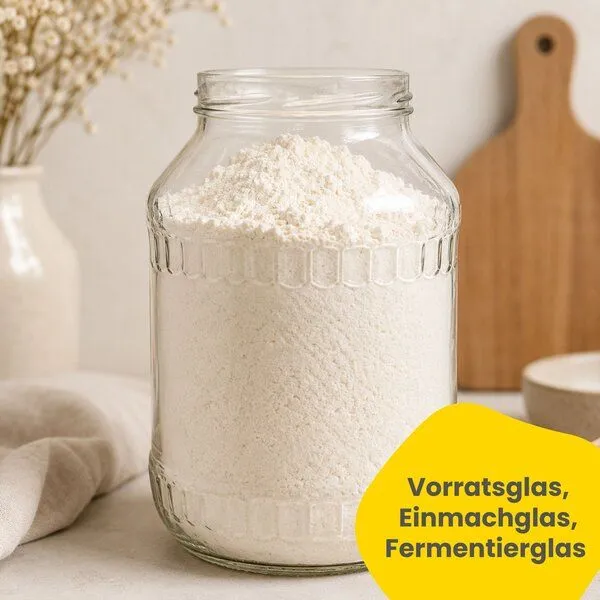 mikken mikken 2 Einmachgläser 2650 ml mit Deckel (TO100), Rot-weiss, – Produktbild 2 von 3