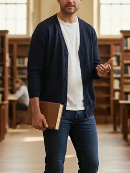 Will's Vegan Shop Will's Vegan Shop Recycelter Strick-Cardigan – Produktbild 1 von 1