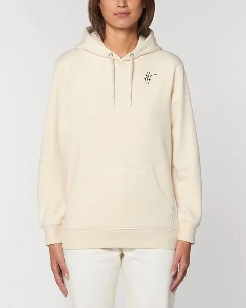 Human Family Human Family Bio Unisex Basic Hoodie - "HF", Natural, – Produktbild 2 von 4