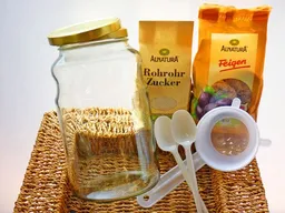 Wellness-Drinks Wasserkefir - Komplettpaket für 2,5 Liter: Bio Wasserkefir mit Zubehör – Produktbild 1 von 1