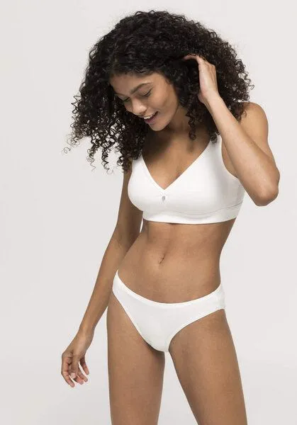hessnatur hessnatur Comfort BH bügellos COTTON FEEL aus Bio-Baumwolle, Naturweiss, – Produktbild 1 von 5