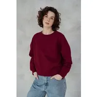 Kultgut Kultgut Goodness Sweater 100% Bio-Baumwolle - Ein schöner Allrounder im Boxistyle, Dunkelrot, – Produktbild 1 von 1