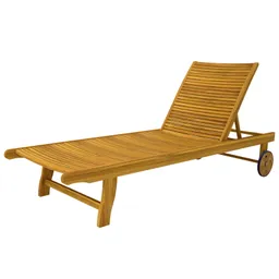 Kölle Rollliege 'Felipe', FSC® Akazie, rot-braun, 34, 5 x 200 x 70 cm – Produktbild 1 von 1