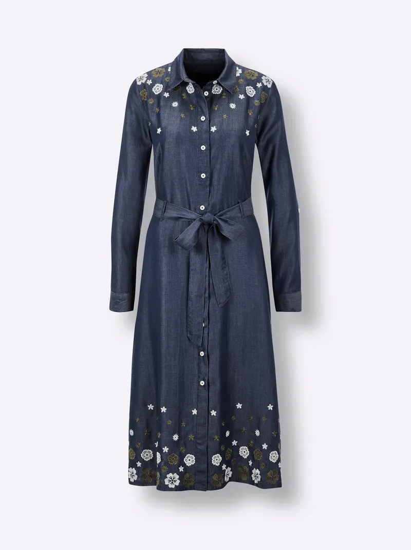 Webkleid, Blue-stone-washed, – Produktbild 2 von 3