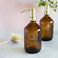 little bee fresh little bee fresh Seifenspender Braunglas 500 ml + Pumpspender “gold” – Produktbild 1 von 1