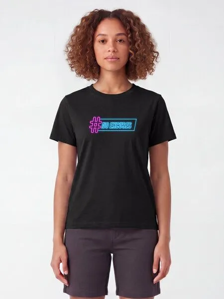 watapparel watapparel T-Shirt Frauen No Excuses, Black, – Produktbild 2 von 2