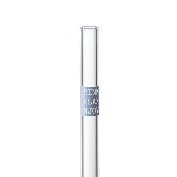 Contento Contento Glastrinkhalm 21 cm, 4 Stück, DRINK RELAX ENJOY, mit Bürste – Produktbild 2 von 3