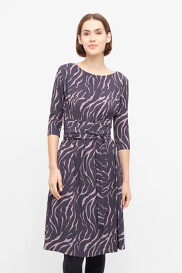 WiDDA Widda Damen vegan Wickelkleid Kimori Dunkelblau/Grau – Produktbild 1 von 1