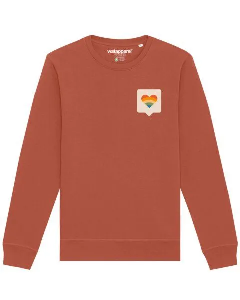 watapparel watapparel Sweatshirt Unisex Von Herzen, Heritage brown, – Produktbild 1 von 3