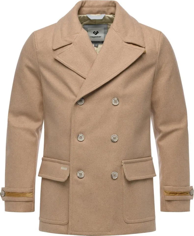 ragwear ragwear Kurzmantel Parr YOUMODO klassischer Herren Wintermantel mit Reverskragen, Braun, – Produktbild 2 von 4