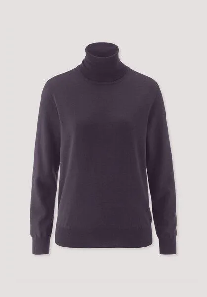 hessnatur hessnatur Rollkragenpullover Relaxed aus reiner Bio-Merinowolle, Dunkle traube, – Produktbild 4 von 4