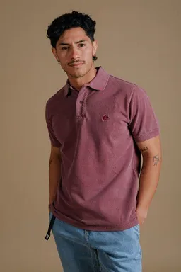 Trendsplant Trendsplant Organic Pigment Dyed Polo Shirt Zinfandel – Produktbild 1 von 1