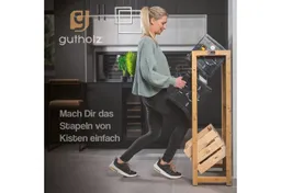 gutholz Standregal Getränkekistenregal aus Bambus & Edelstahl für 3 Kisten – Produktbild 1 von 1