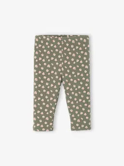 Vertbaudet Gemusterte Baby Leggings aus Rippjersey salbei – Produktbild 1 von 1