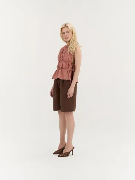 AmourLinen AmourLinen Klassische Leinen-Shorts LEONA, Weiß, – Produktbild 2 von 2