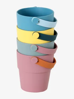 Vertbaudet 4er-Set Baby Badewannen-Eimer aus Silikon – Produktbild 1 von 1