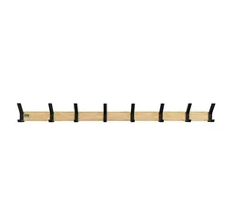 Home Deluxe Home Deluxe Garderobenleiste STRIPE inkl. Haken, Magnete und Bilderregal (8 St), wahlweise 5 oder 8 Edelstahlhaken, Wandgarderobe, Hakenleiste – Produktbild 1 von 1