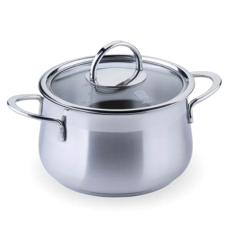 Chefkoch trifft Fackelmann Chefkoch trifft Fackelmann Kochtopf mit Glasdeckel Leipzig, Ø16cm – Produktbild 1 von 2