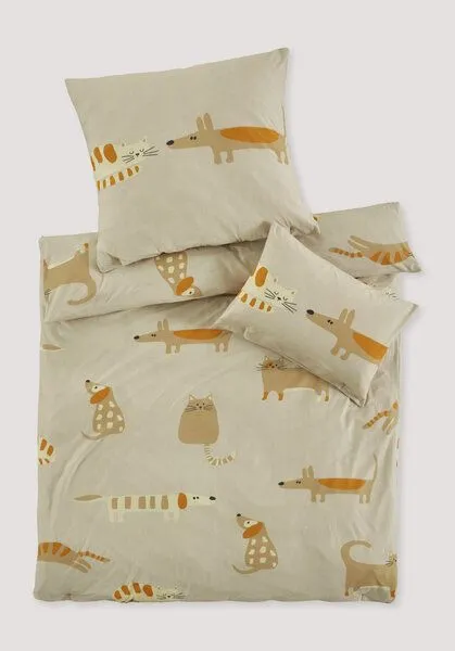 hessnatur hessnatur Jersey Bettwäsche aus reiner Bio-Baumwolle, Perlmutt, – Produktbild 3 von 3