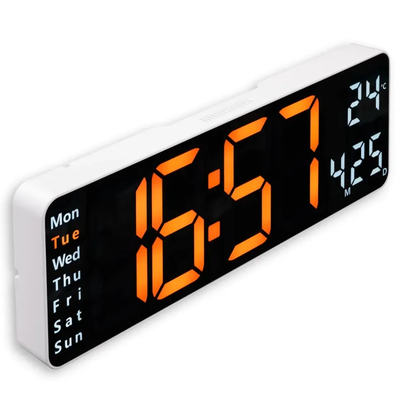 Hama Hama Digitale Wanduhr "Santa Cruz", Thermometer, großes Display, Fernbedien., WS – Produktbild 2 von 5