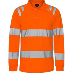 Fristads Langarm-Poloshirt mit hoher Sichtbarkeit Fristads Classe 3 7864 GPST – Produktbild 1 von 1