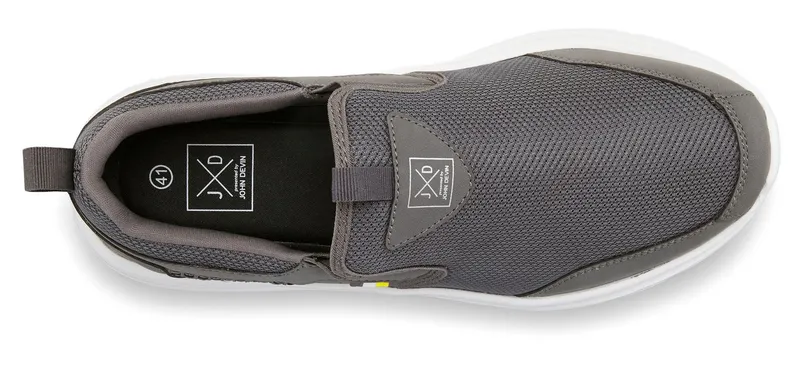 John Devin John Devin Freizeitschuh, Halbschuh, Slipper, Turnschuh, Slip-On-Sneaker Sneaker zum Reinschlüpfen Unisex VEGAN, Grau, – Produktbild 3 von 5