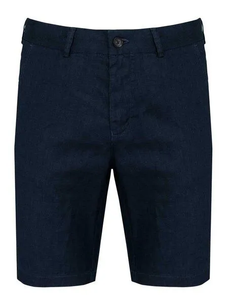 YTWOO YTWOO Herren Bermuda-Shorts aus 100% Leinen, Navy, – Produktbild 1 von 4