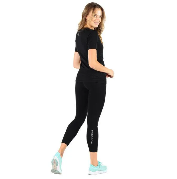 Woolona Woolona Leggings - CAPPA - Nahtlos, Schwarz, – Produktbild 3 von 4