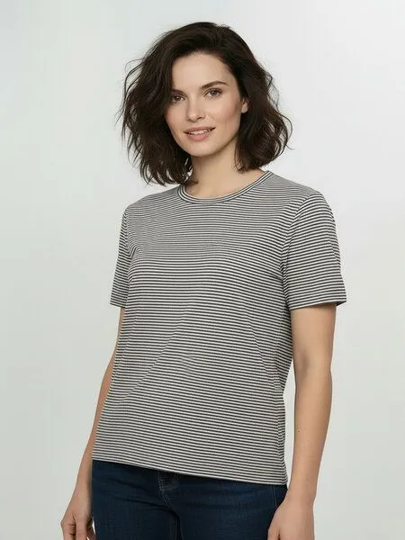 GreenBomb GREENBOMB Basic T-Shirt Nova, Sandstone stripes, – Produktbild 4 von 4