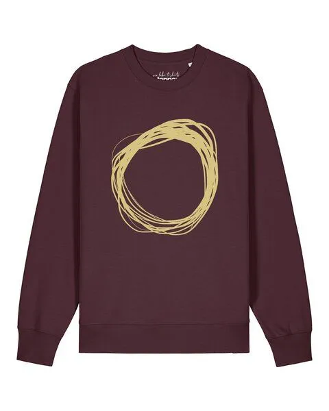 watapparel watapparel Sweatshirt Unisex Kreis, Red brown, – Produktbild 1 von 2