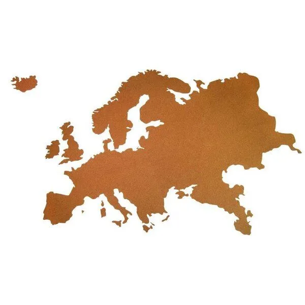 Kork-Deko Kork-Deko Europa als Pinnwand aus Kork XXL ca. 150x90 cm | Umriss Europa – Produktbild 1 von 2