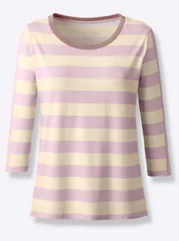 heine 3/4-Arm-Shirt rosé-elfenbein-geringelt – Produktbild 1 von 1
