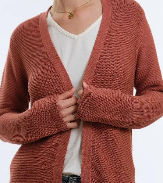 Gary Mash GARY MASH Long-Cardigan Alamo aus Biobaumwolle, Chutney (braun), – Produktbild 3 von 4