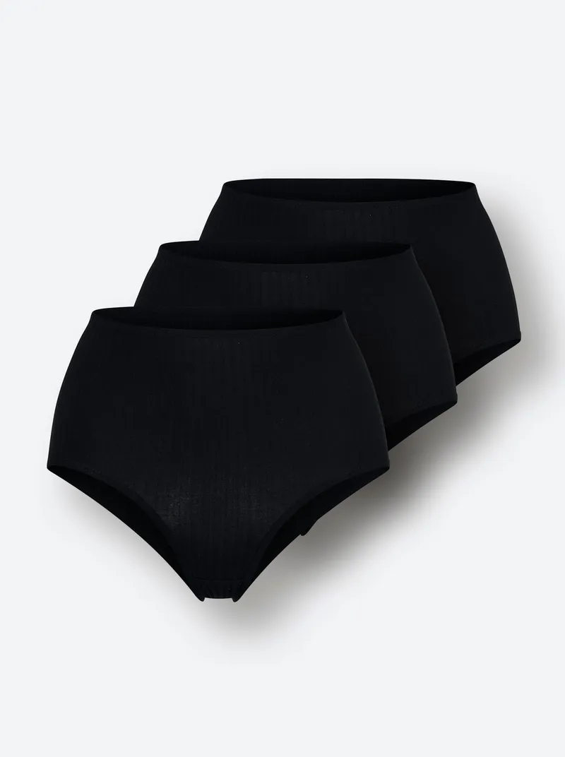 wäschepur Taillenslip schwarz, Schwarz, – Produktbild 1 von 2